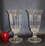 Pair of crystal candle holders