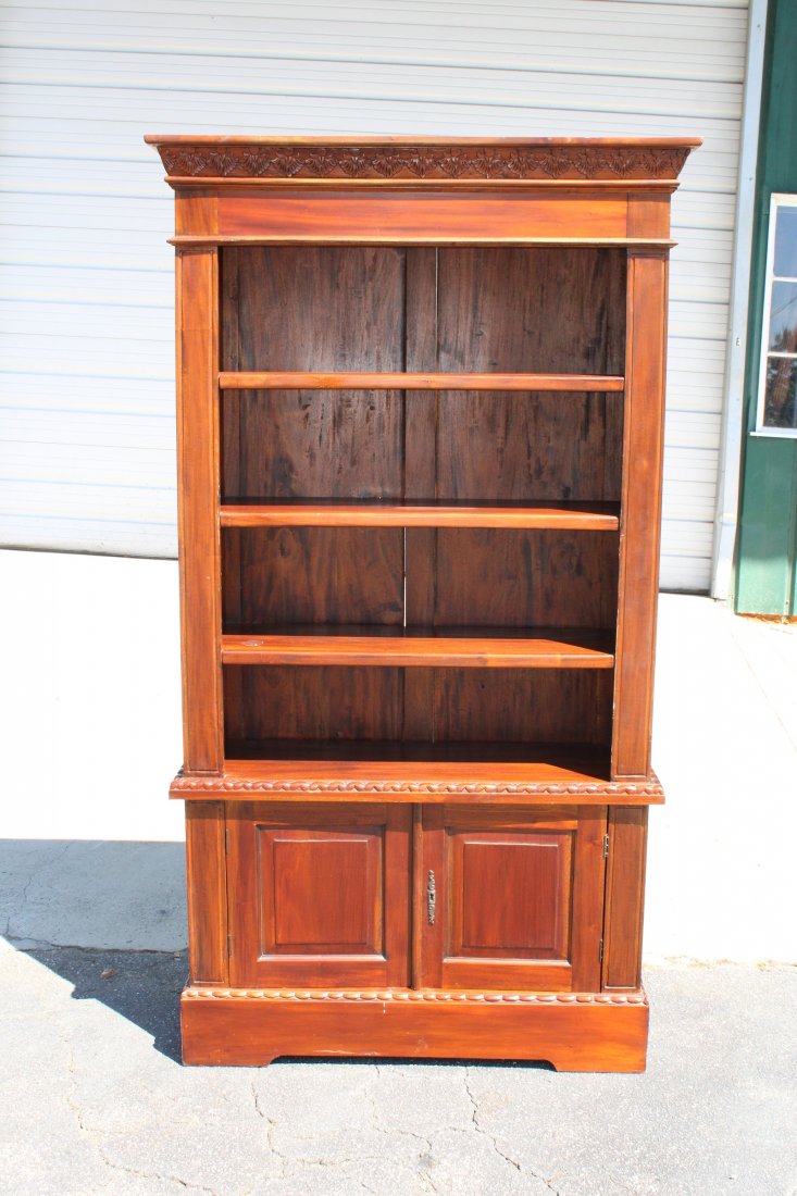 Mahogany open bookcase (1 of 7)