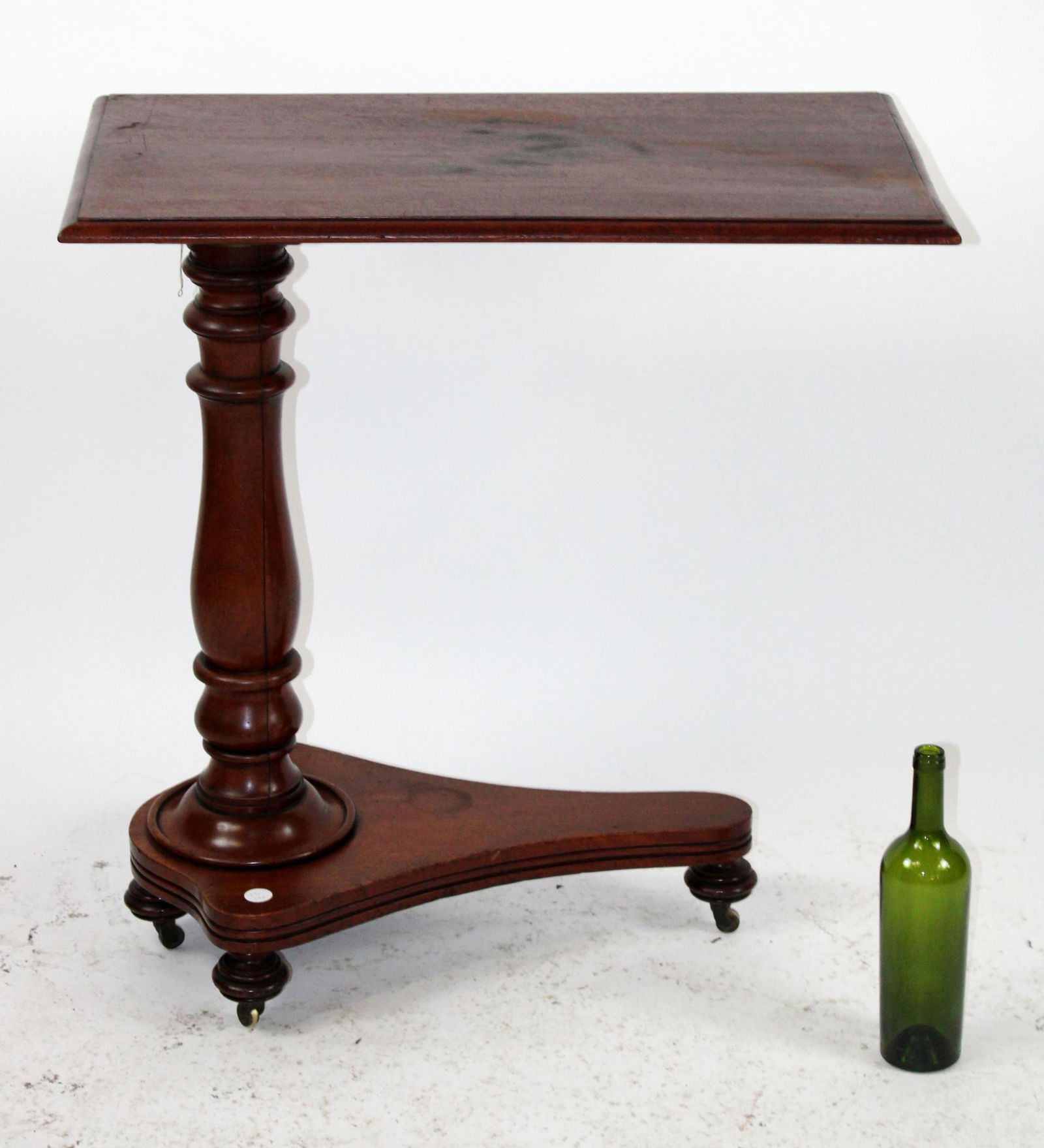 English mahogany adjustable height side table (1 of 9)