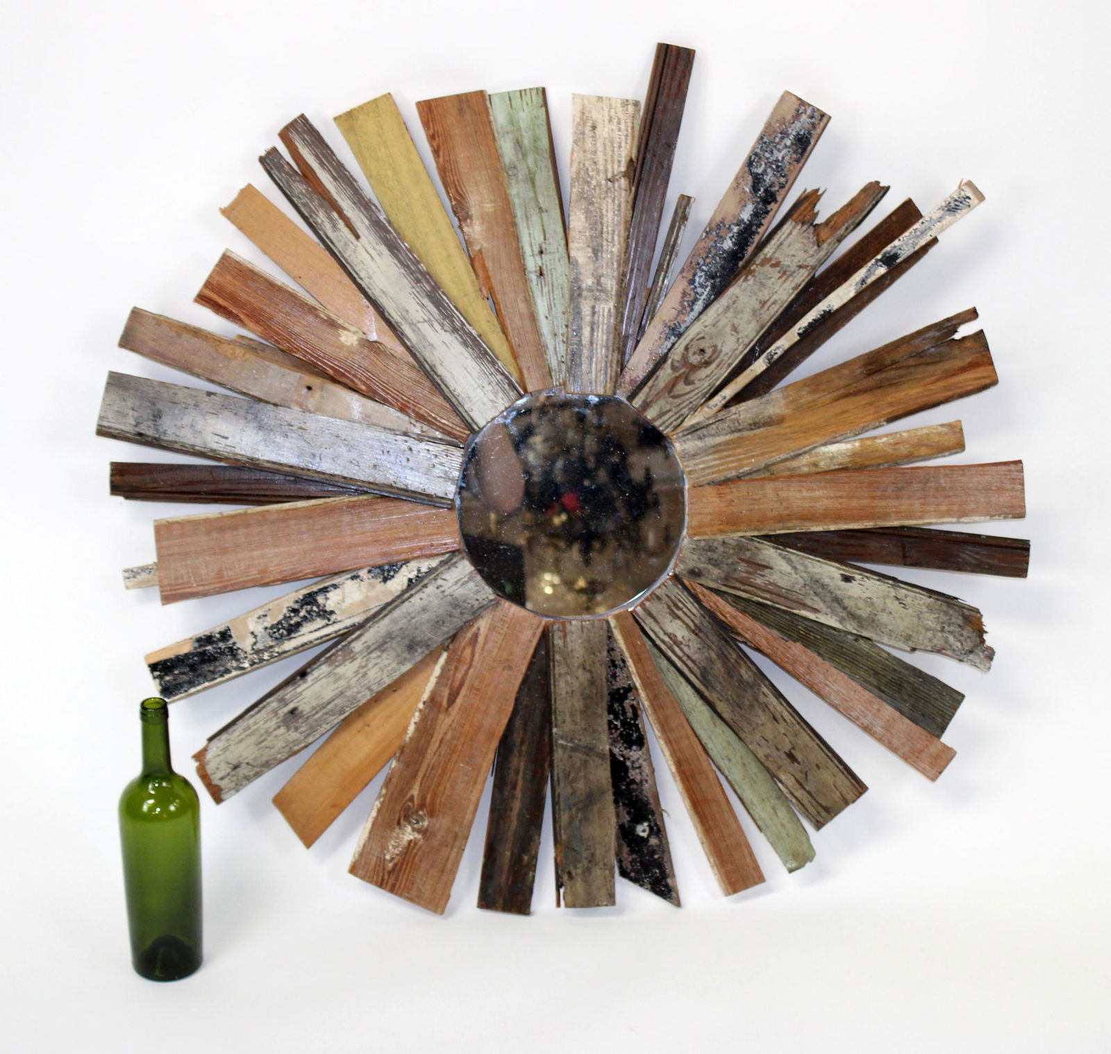 Rustic wooden sunburst mirror (1 of 6)