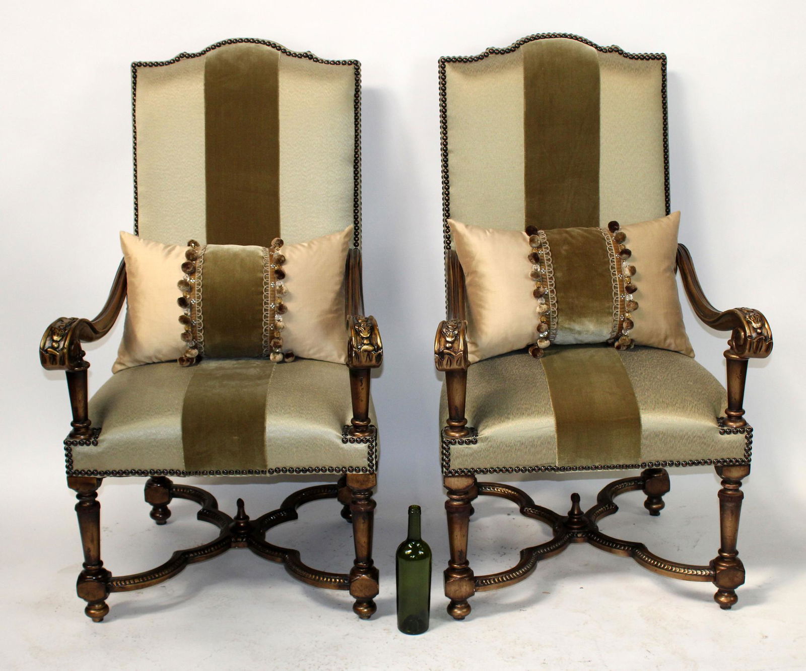 Pair of Louis XIV style armchairs (1 of 9)
