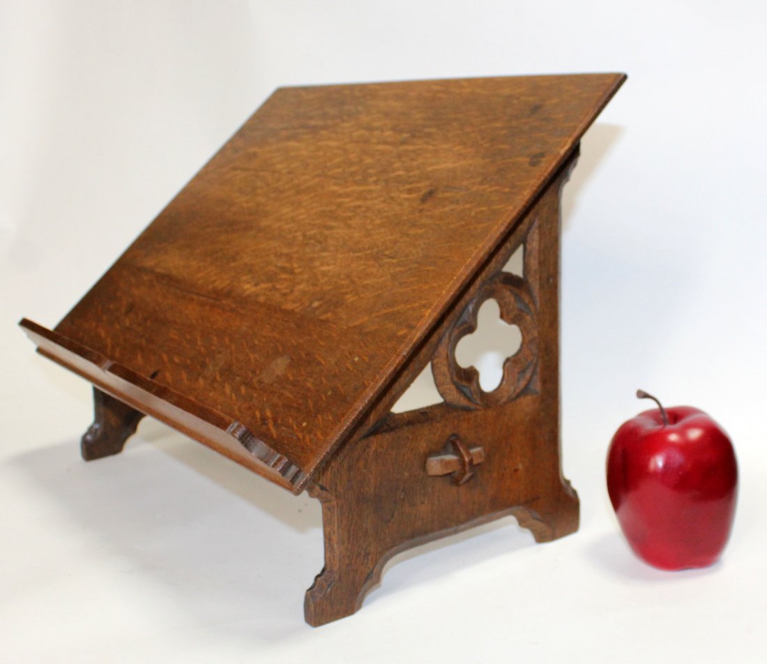 French Gothic Revival oak book rest (1 of 5)