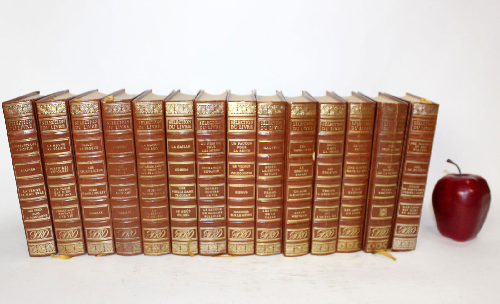 Lot of 14 French Reader's Digest leather books (1 of 7)