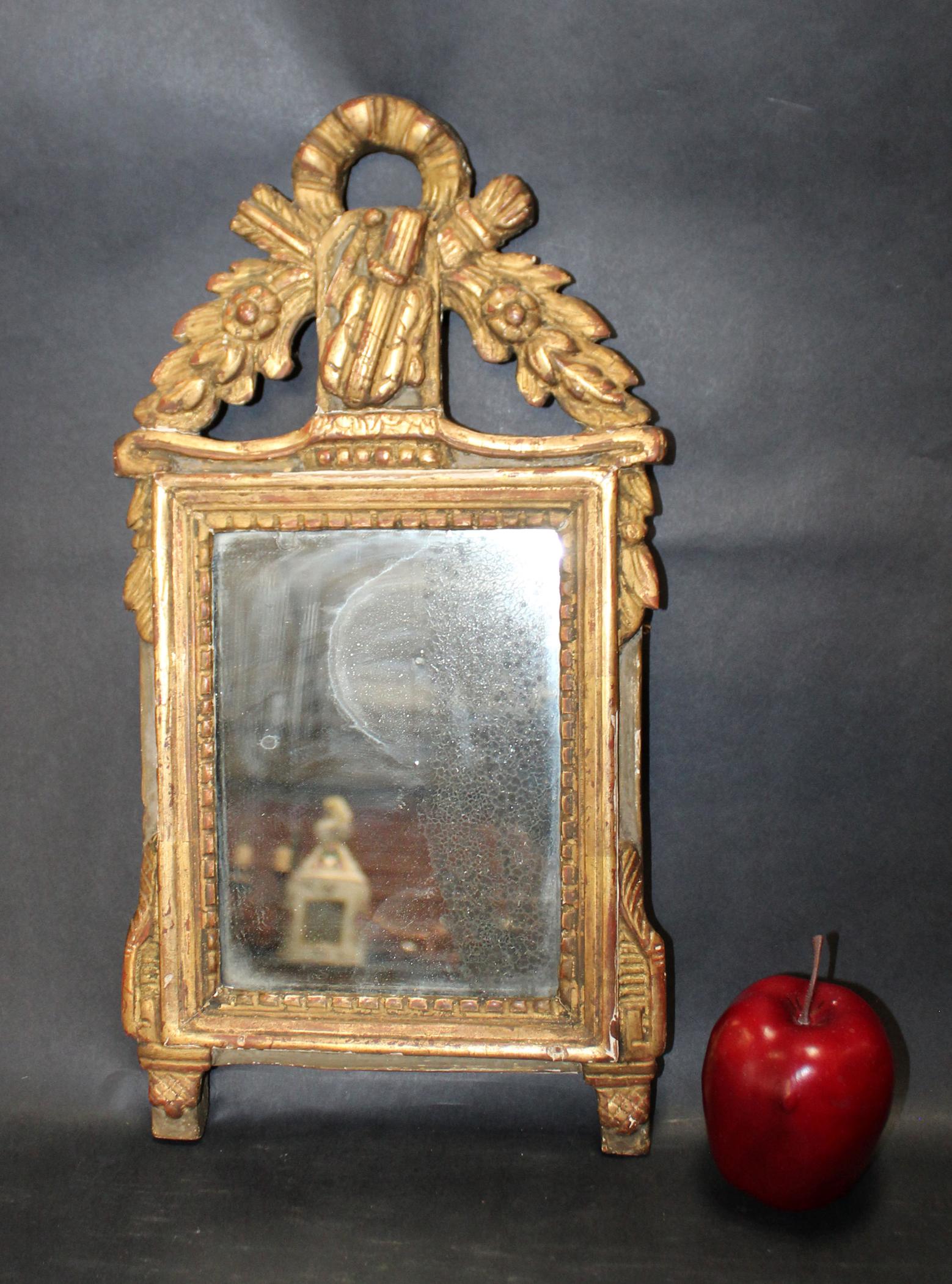 French Louis XVI polychrome mirror (1 of 7)