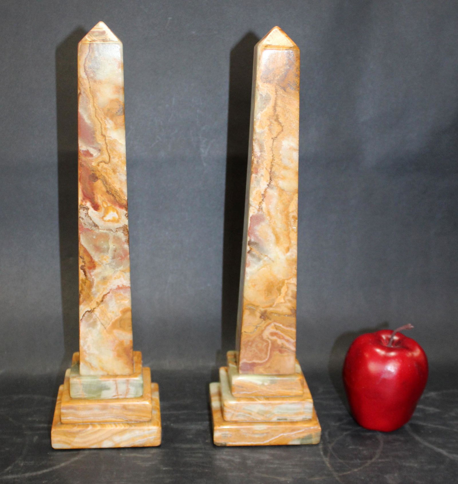 Pair of Continental onyx obelisks (1 of 7)