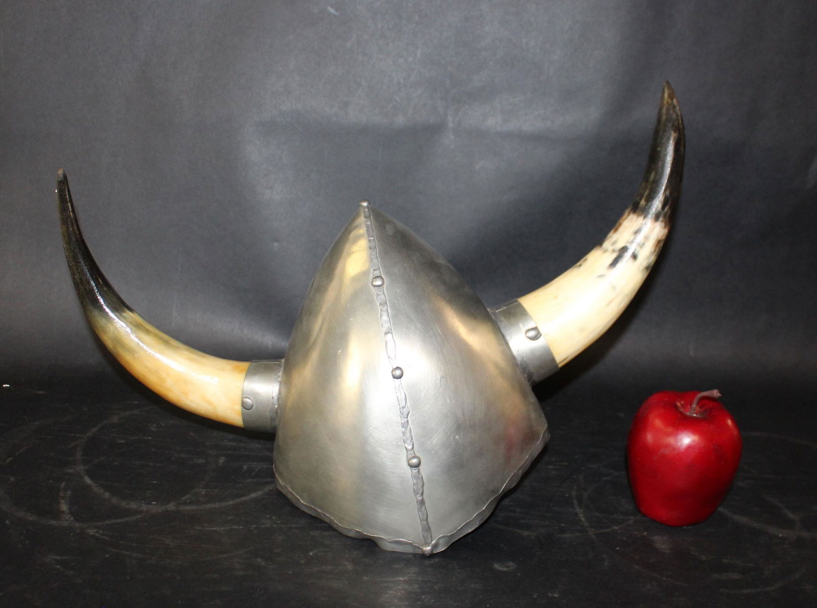 Norwegian pewter & horn Viking helmet (1 of 5)