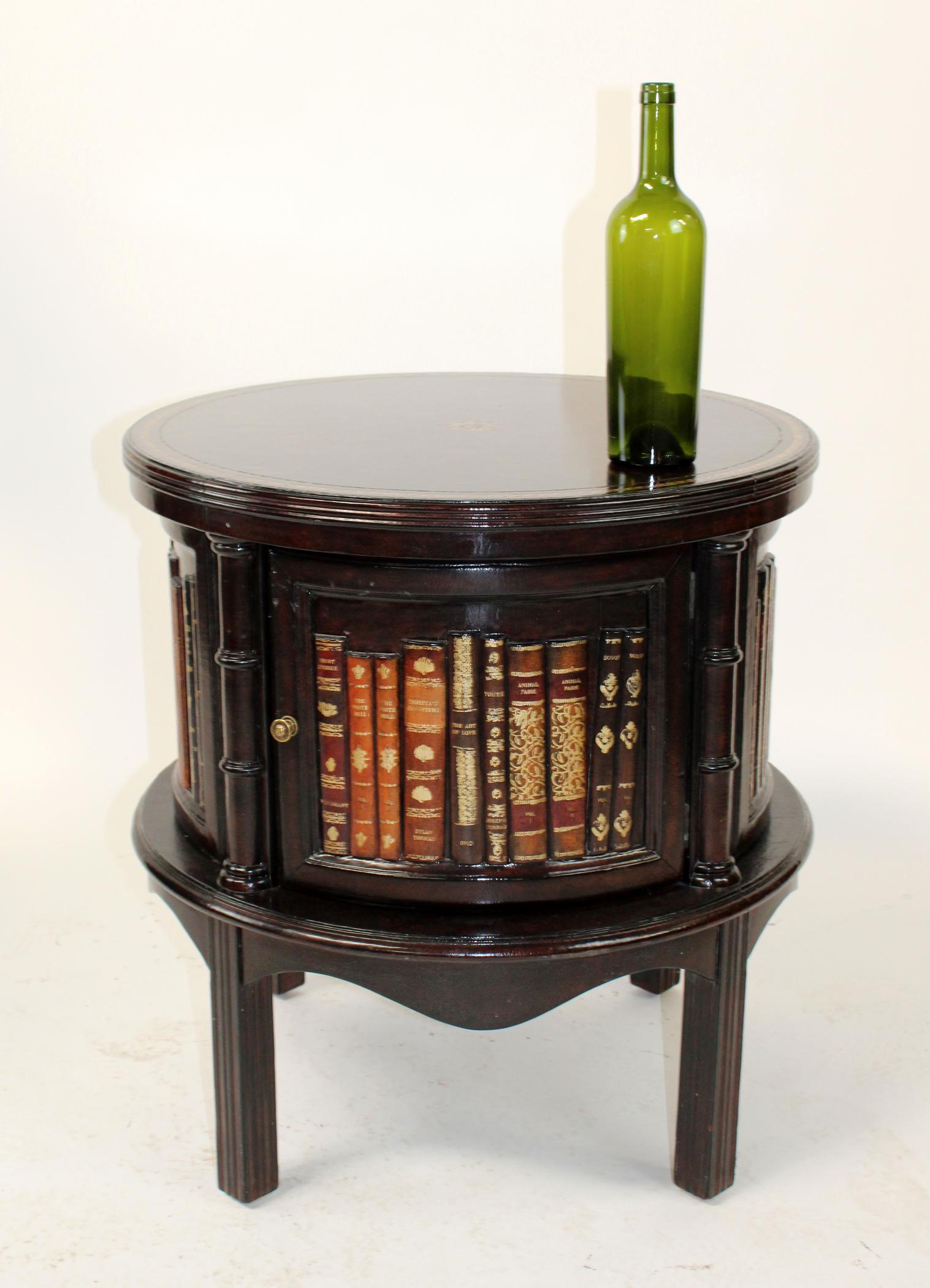 Maitland Smith faux leather book cabinet (1 of 7)