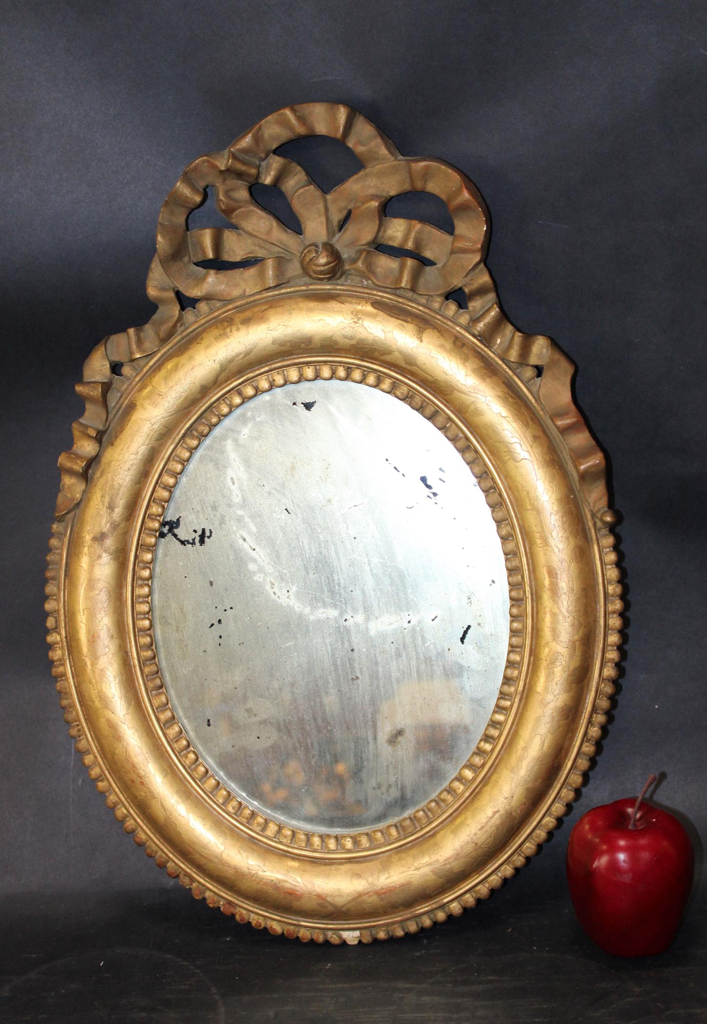 French Louis XVI oval mirror (1 of 6)