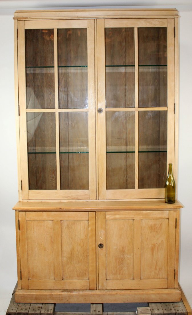 American pane glass door bookcase in maple (1 of 5)