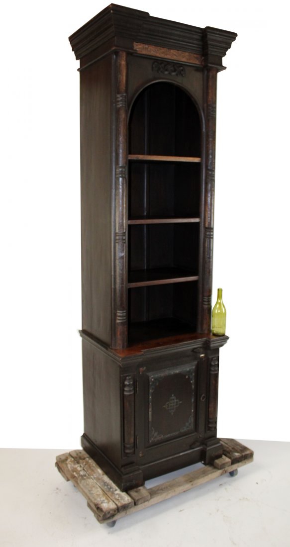 Colonial black open shelf bookcase (1 of 7)