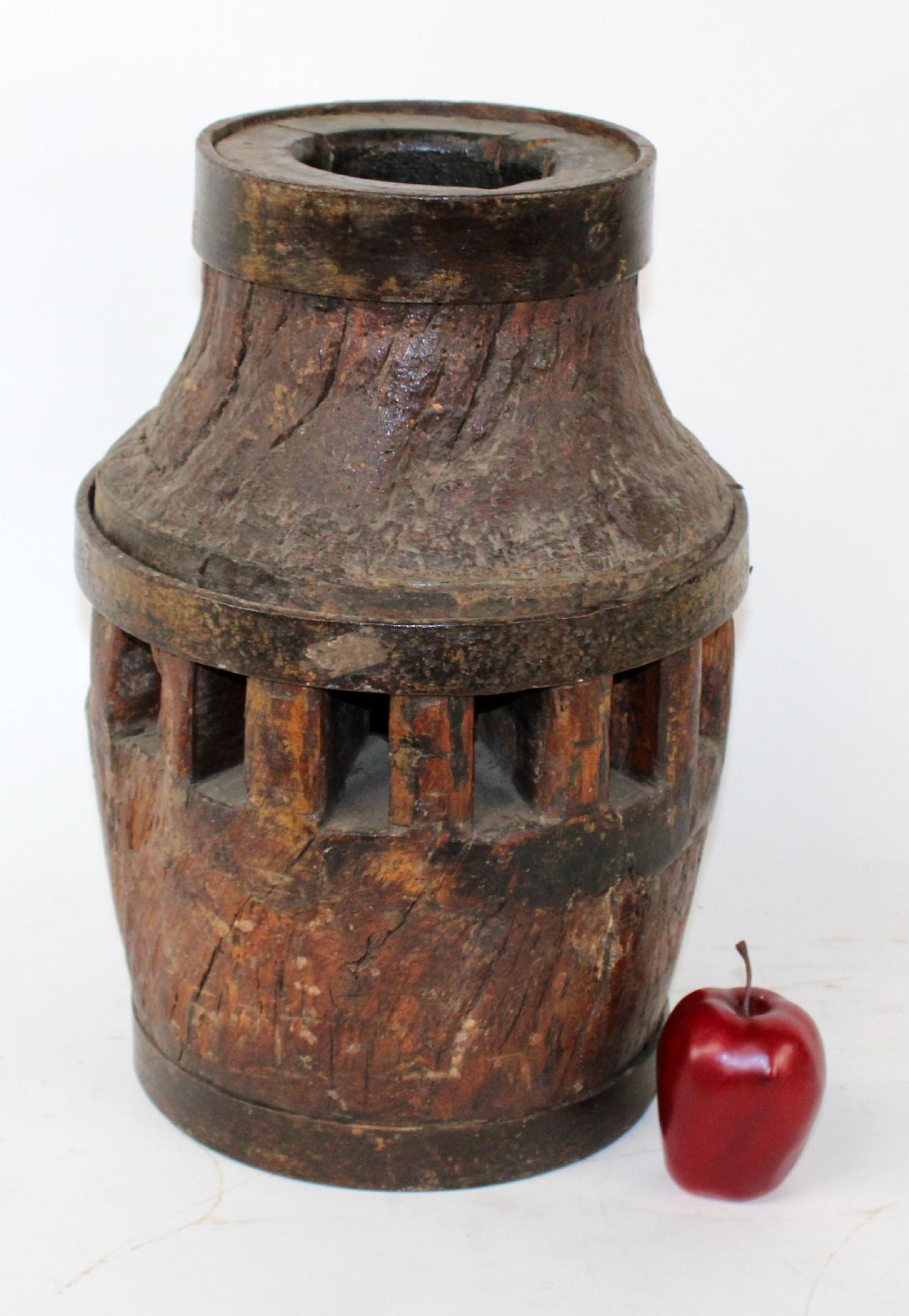 Antique French wagon wheel hub (1 of 9)