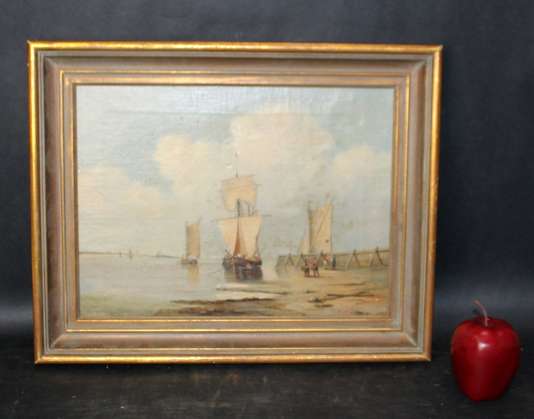 Oil on canvas seascape (1 of 6)