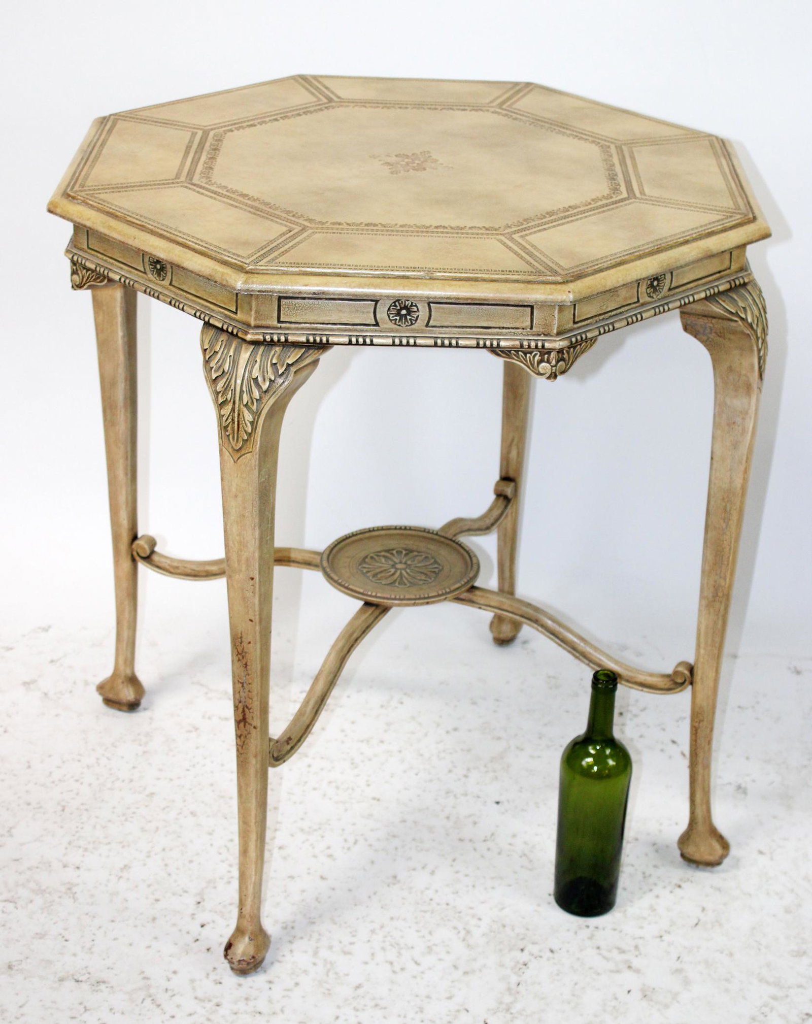 Maitland Smith side table in tooled leather (1 of 8)