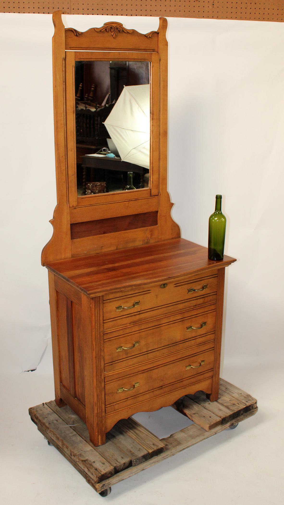 American 3 drawer chest with mirror (1 of 6)