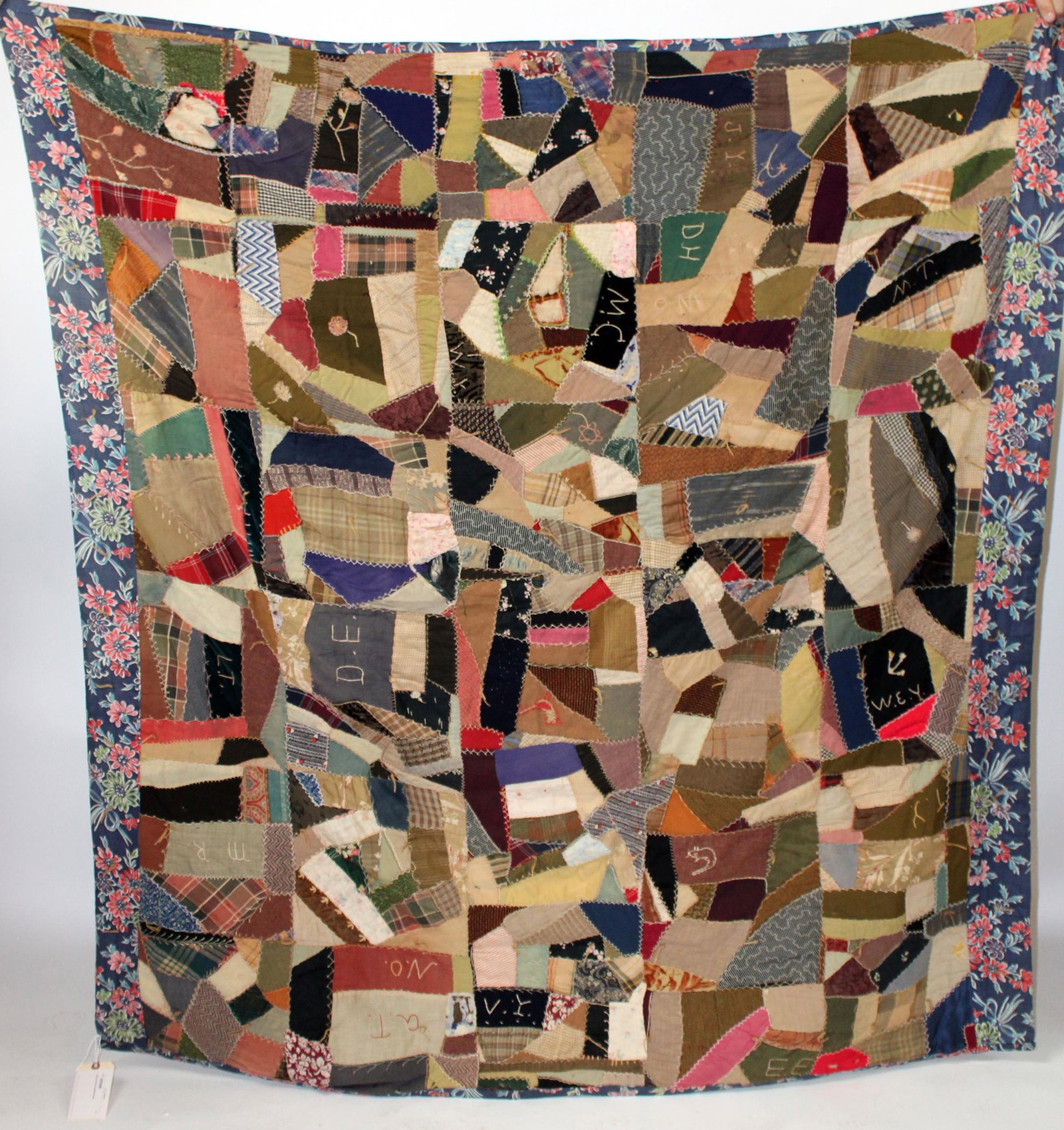 Antique American patch work crazy quilt (1 of 7)