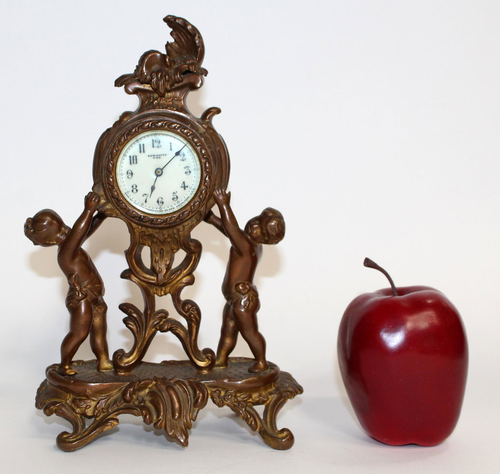 New Haven painted cast iron clock (1 of 7)