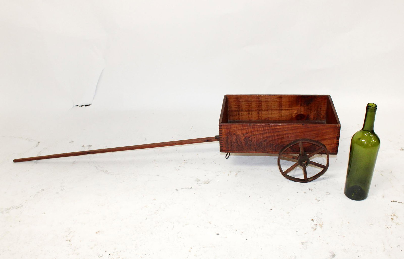 Primitive wooden doll-size wagon (1 of 6)