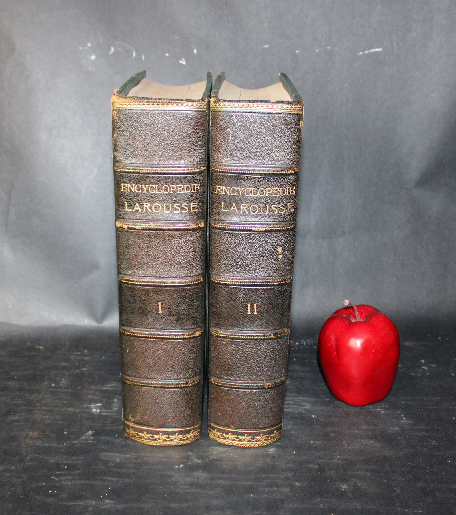 2 volume French encyclopedia Larousse with engravings (1 of 10)