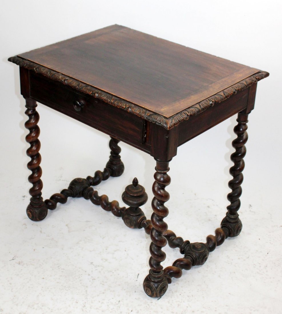 French bureauplat desk with barley twist (1 of 7)