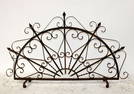 Wrought iron demi-lune firescreen