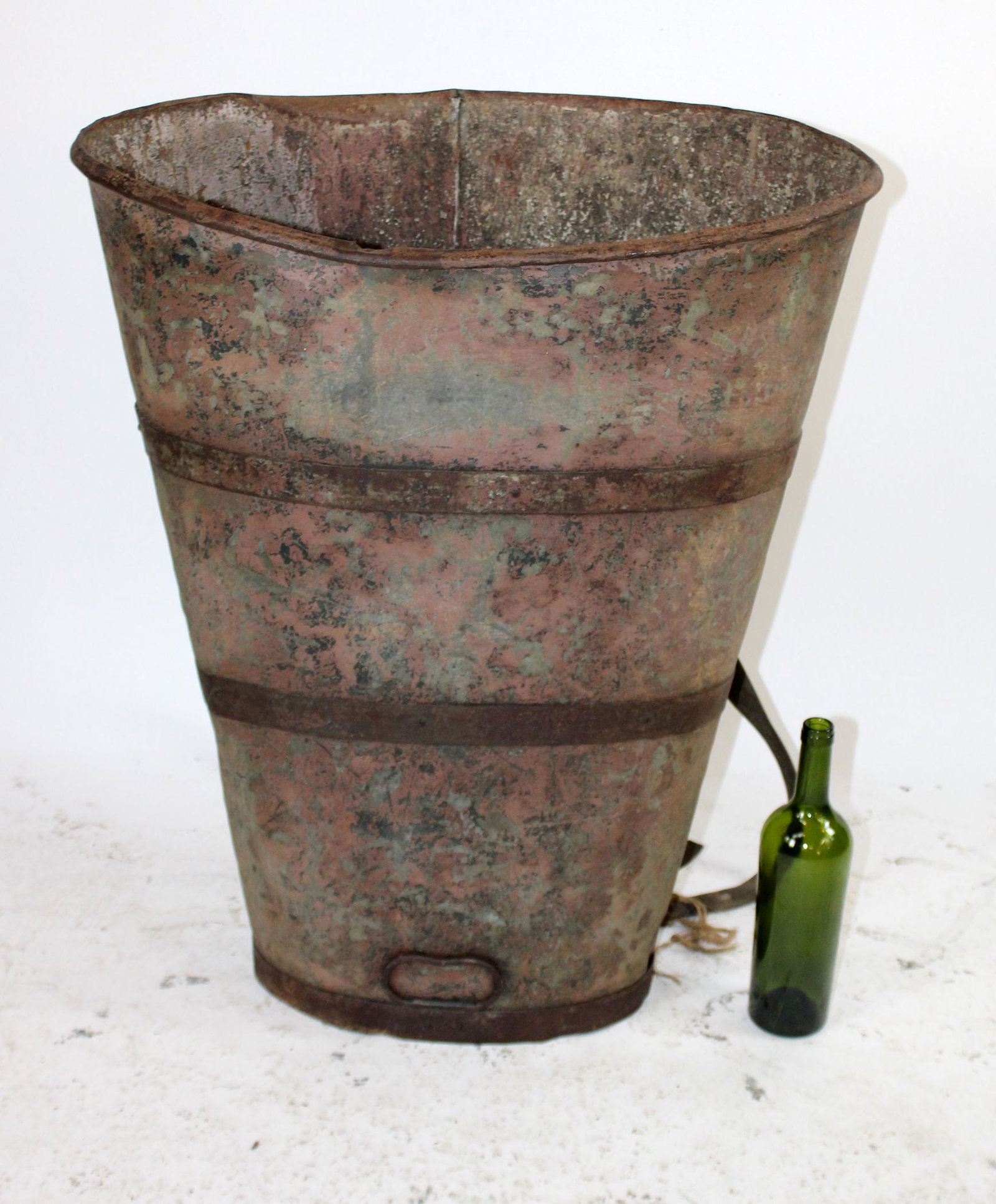 French metal grape harvest bucket (1 of 10)