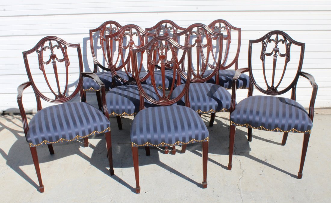 Set of 8 Kindel Hepplewhite dining chairs (1 of 11)