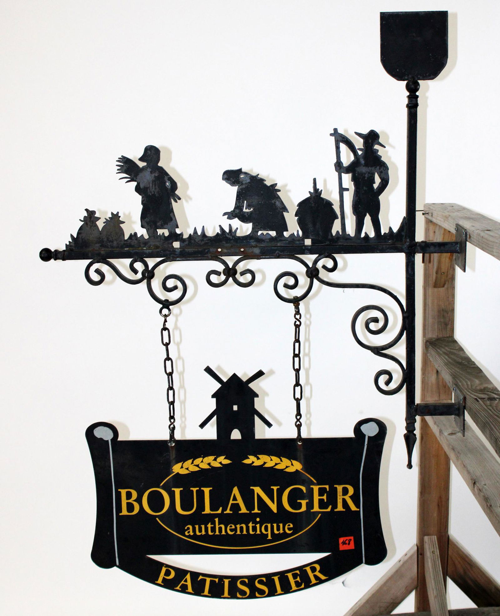 French iron double sided trade sign on bracket (1 of 9)