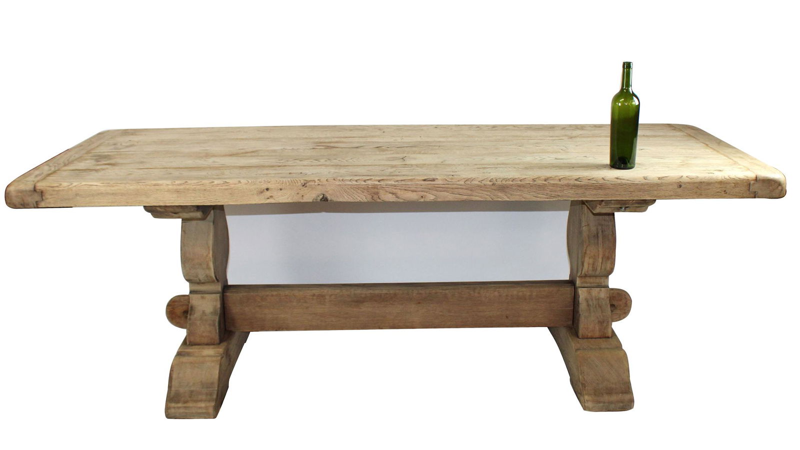 French bleached oak trestle table (1 of 9)