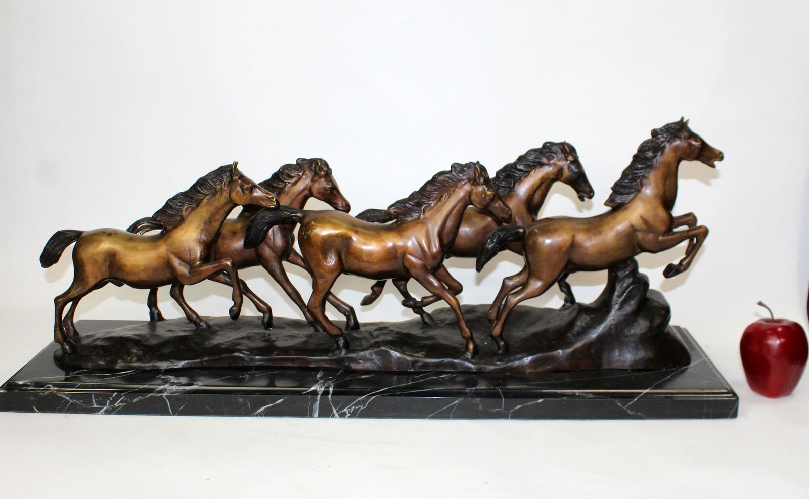 Bronze sculpture galloping horses (1 of 11)