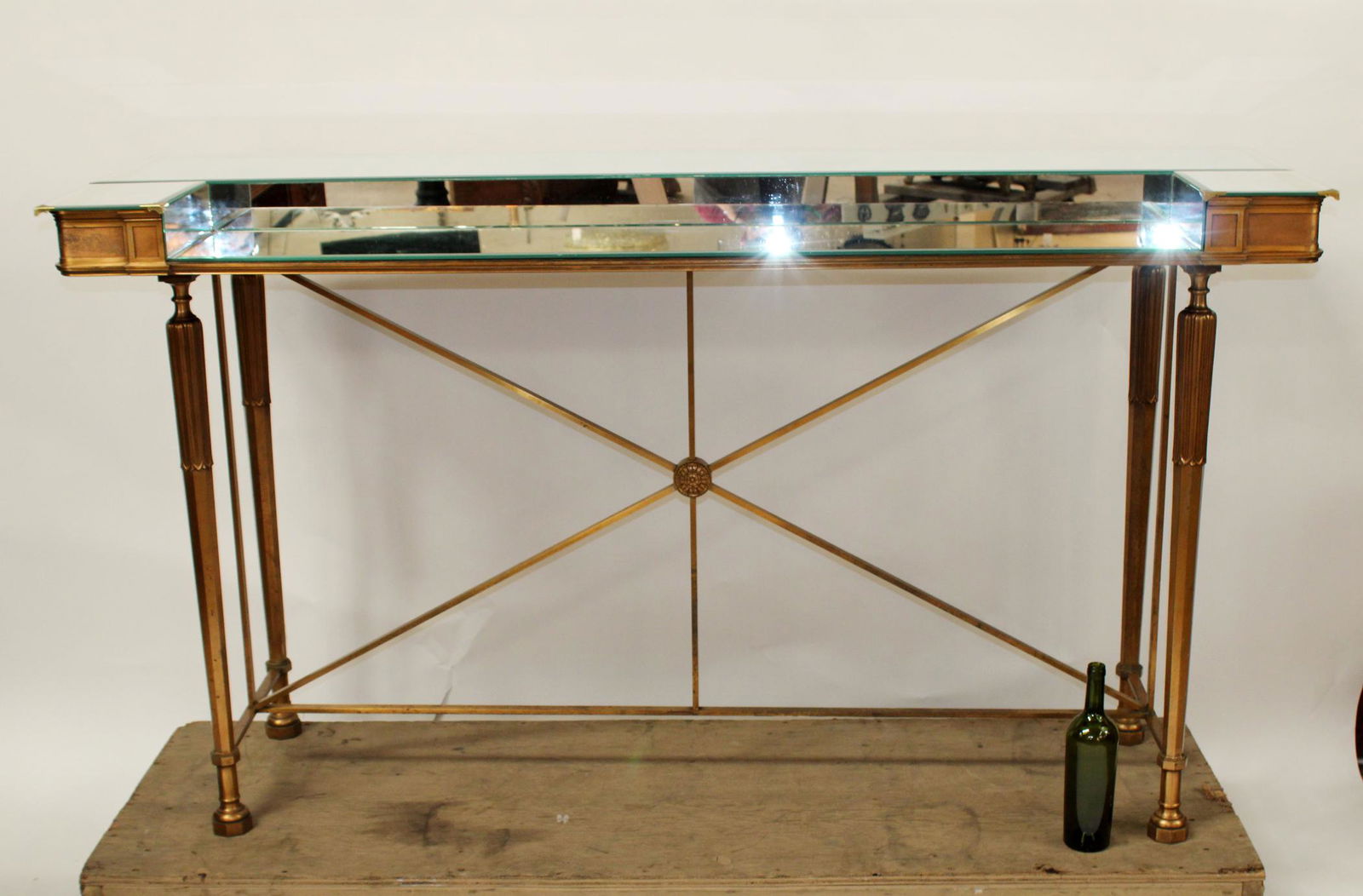 Antique Neo-Classical bronze bank table (1 of 15)