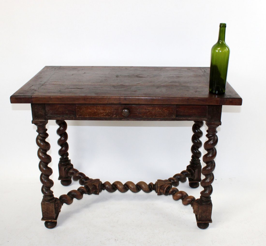 French bureauplat desk in walnut (1 of 8)