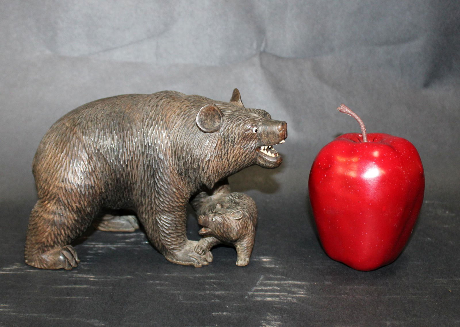 French Black Forest carved bear with glass eyes (1 of 6)