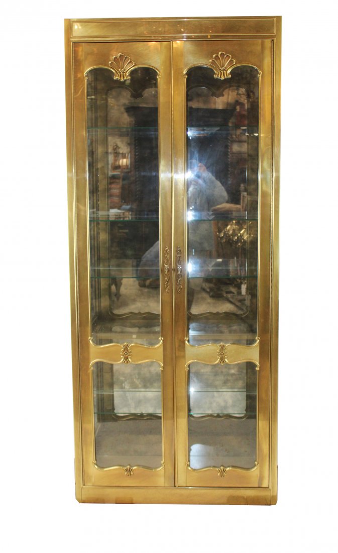 Mastercraft brass & glass vitrine (1 of 10)