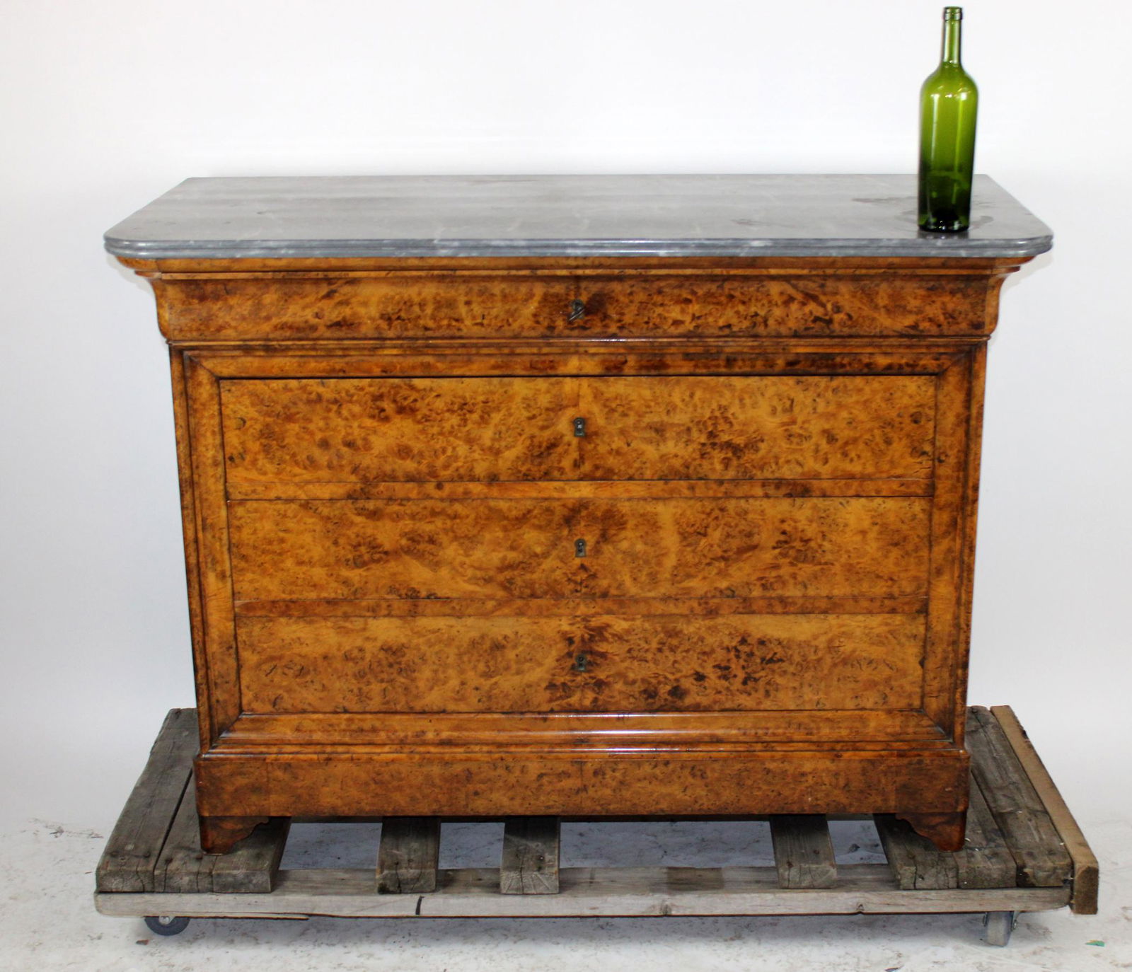 French Louis Philippe commode burled walnut (1 of 14)