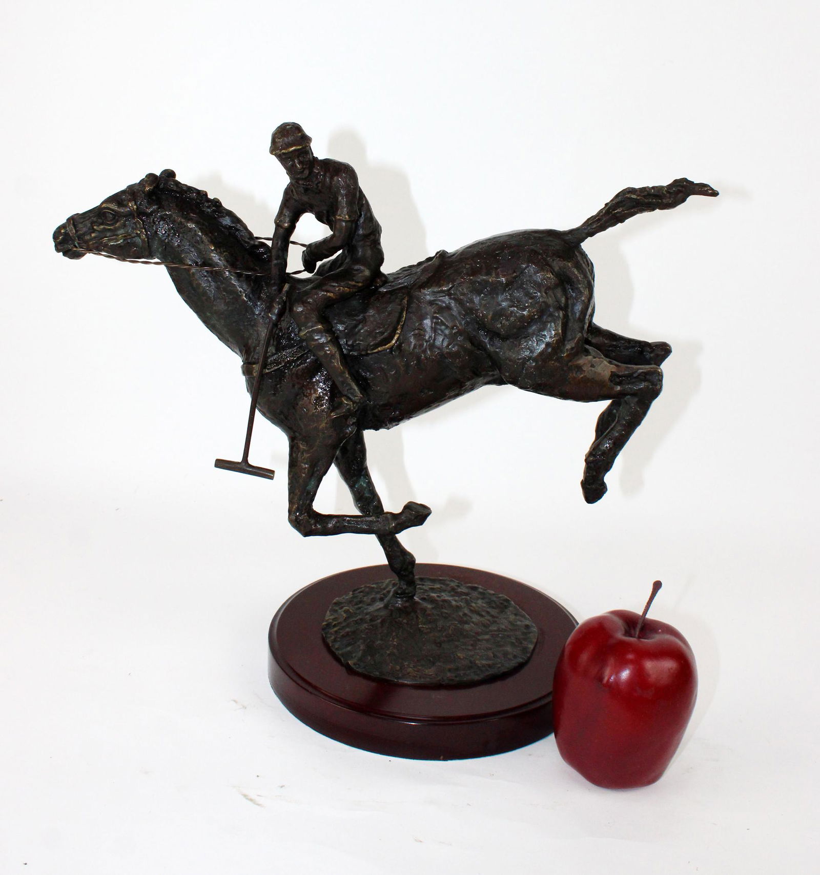 Bronze sculpture of polo player (1 of 10)