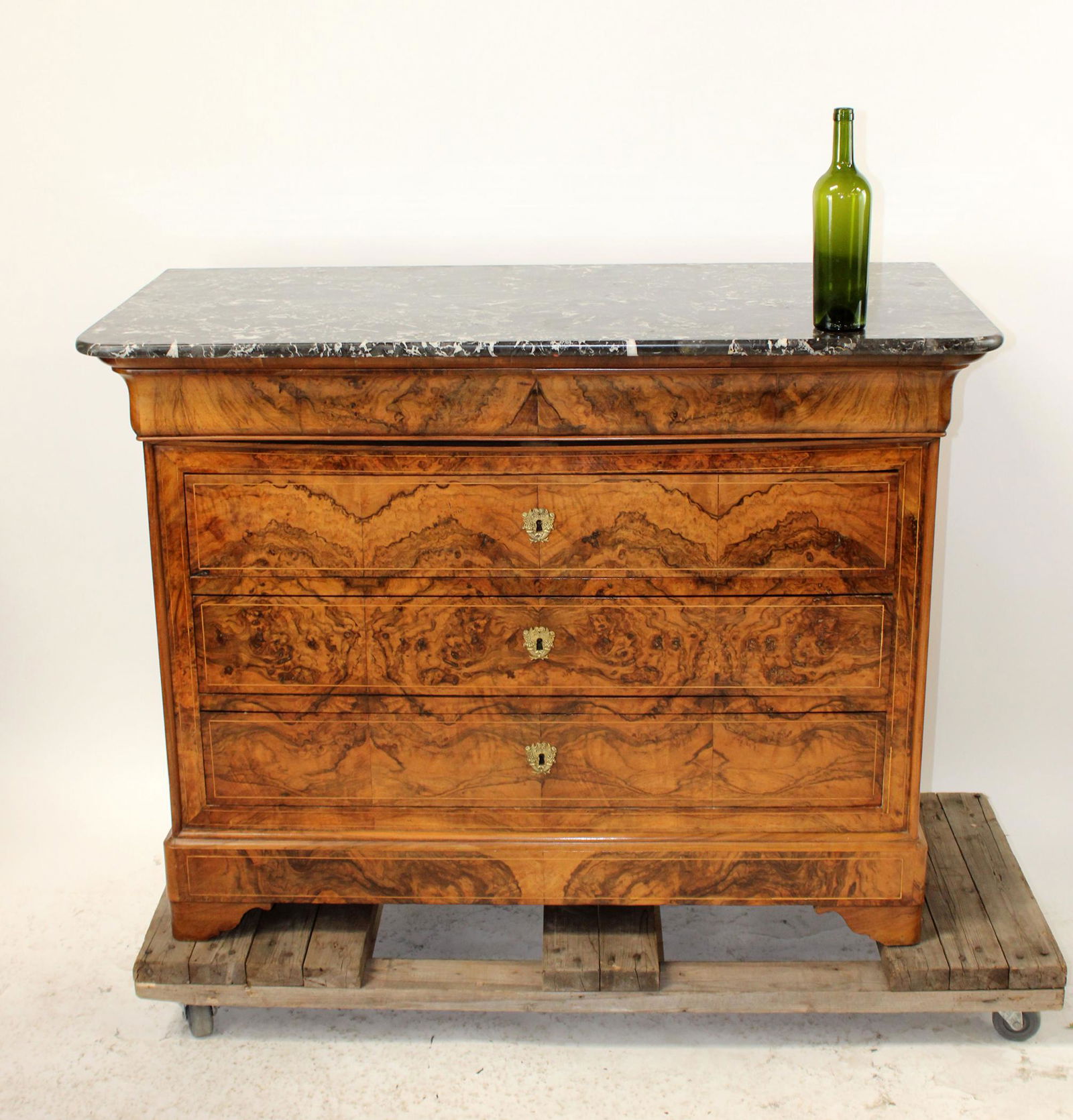 French Louis Philippe commode in burled walnut (1 of 13)