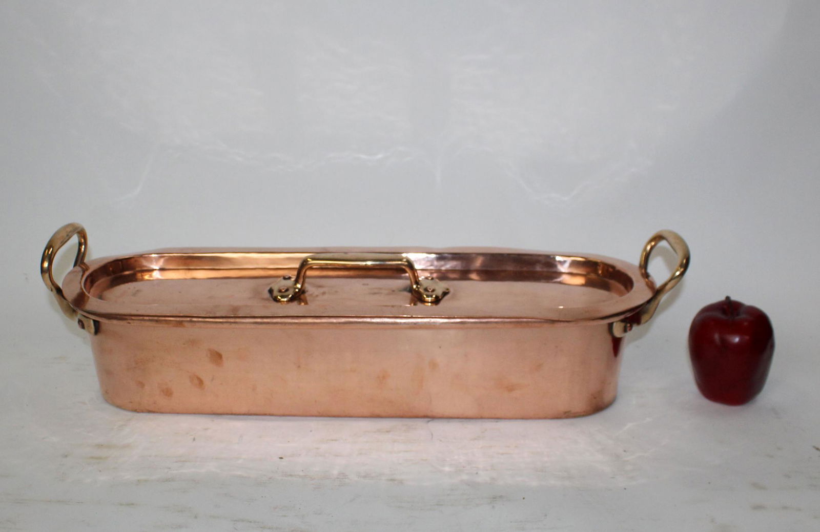 French polished copper fish poacher with lid and insert (1 of 10)