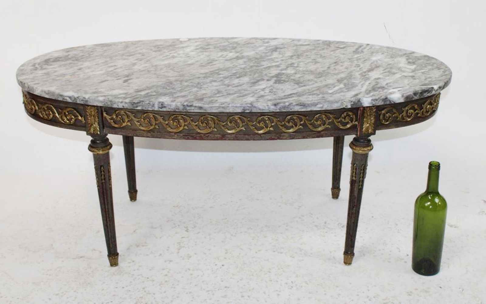French Louis XVI style oval coffee table (1 of 5)