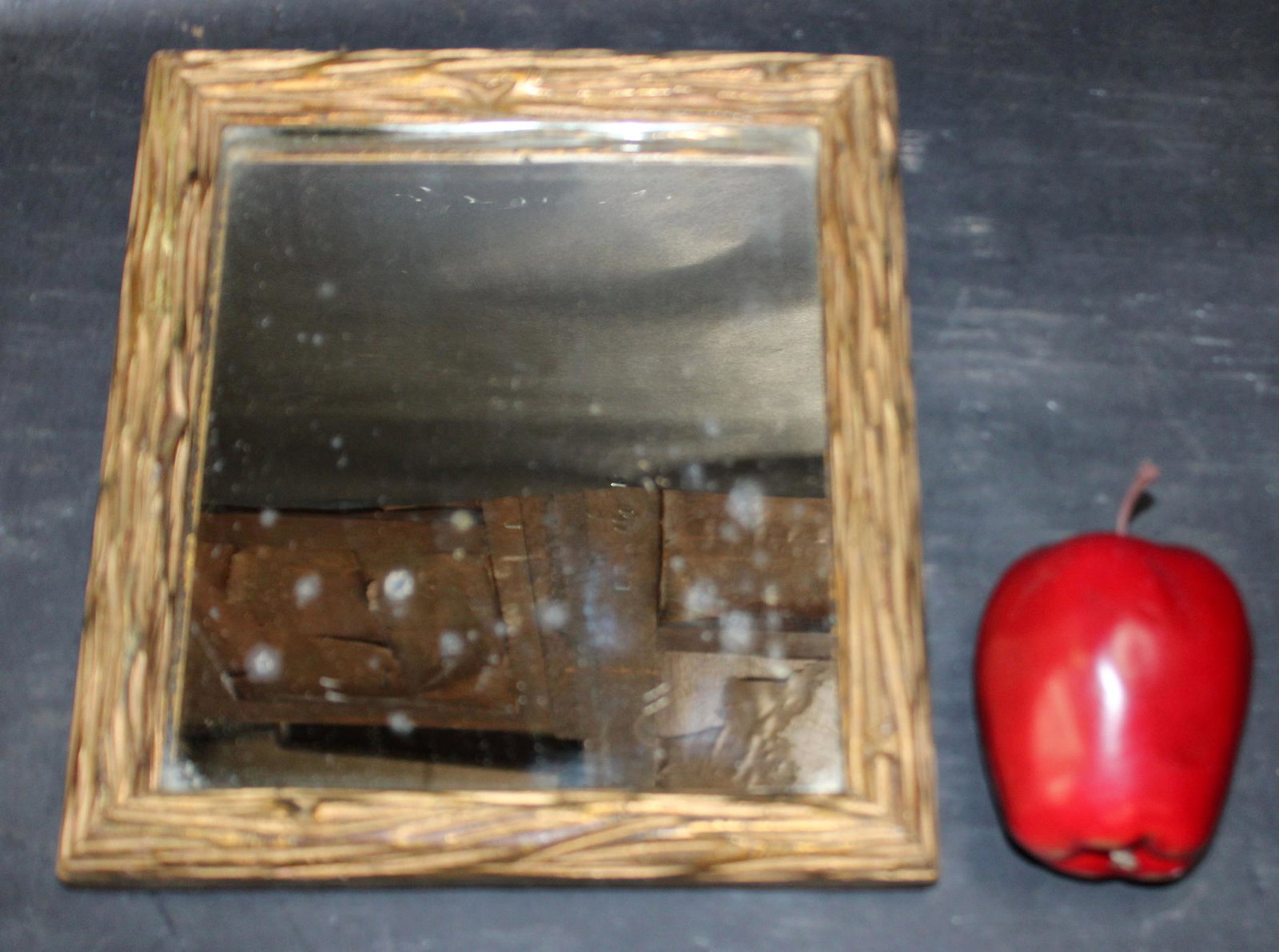 Antique Naturalistic carved framed mirror (1 of 5)