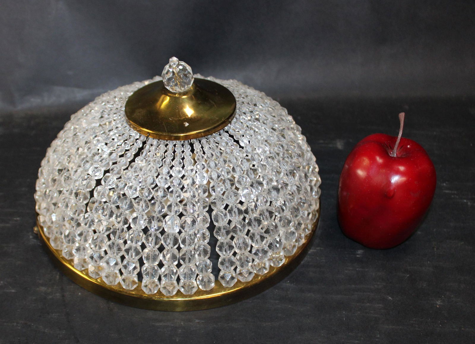 Vintage beaded flush mount light (1 of 4)