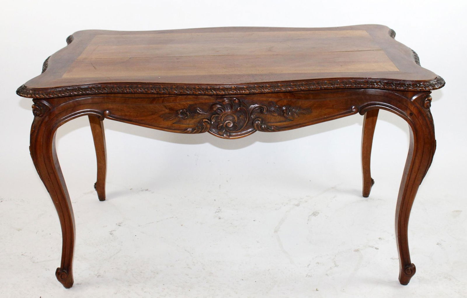 French Louis XV carved walnut foyer table (1 of 7)