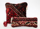 Lot of 2 pillows made from Persian rugs