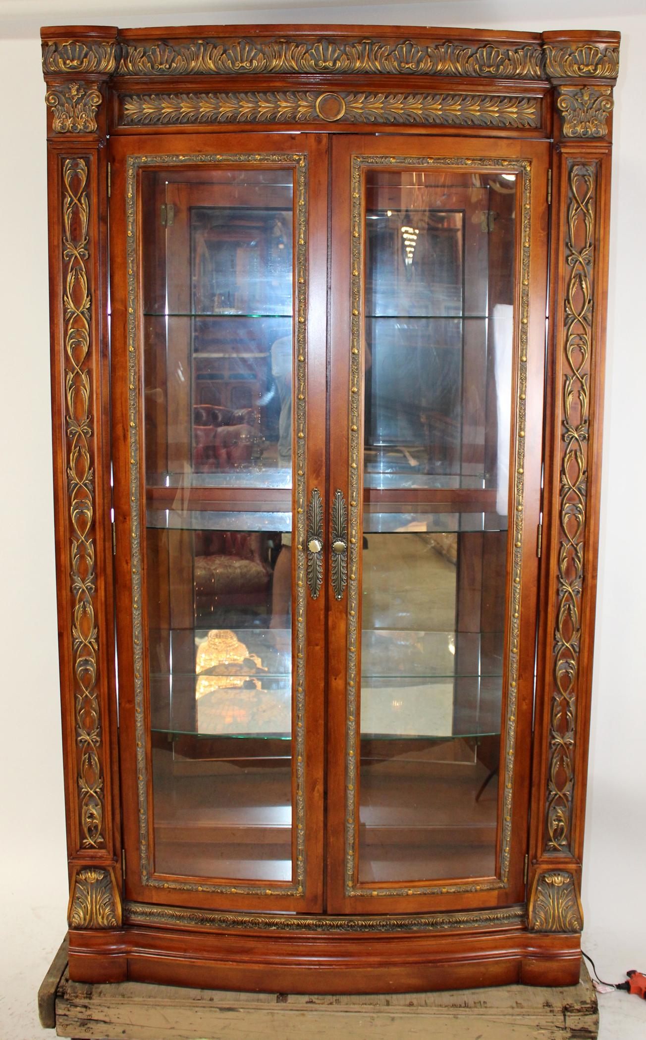 Pulaski mahogany vitrine with glass door (1 of 5)