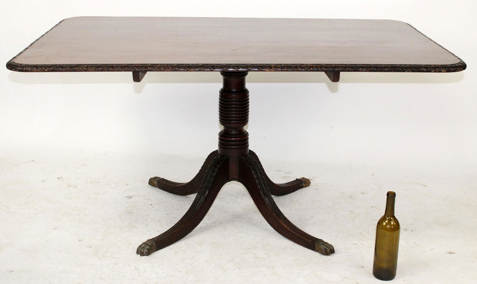 Antique English mahogany tilt top table (1 of 6)