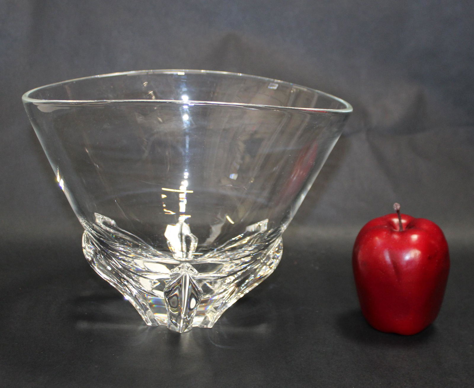 Steuben glass bowl: Steuben glass bowl. 7 1/2"h x 10"w x 8"d