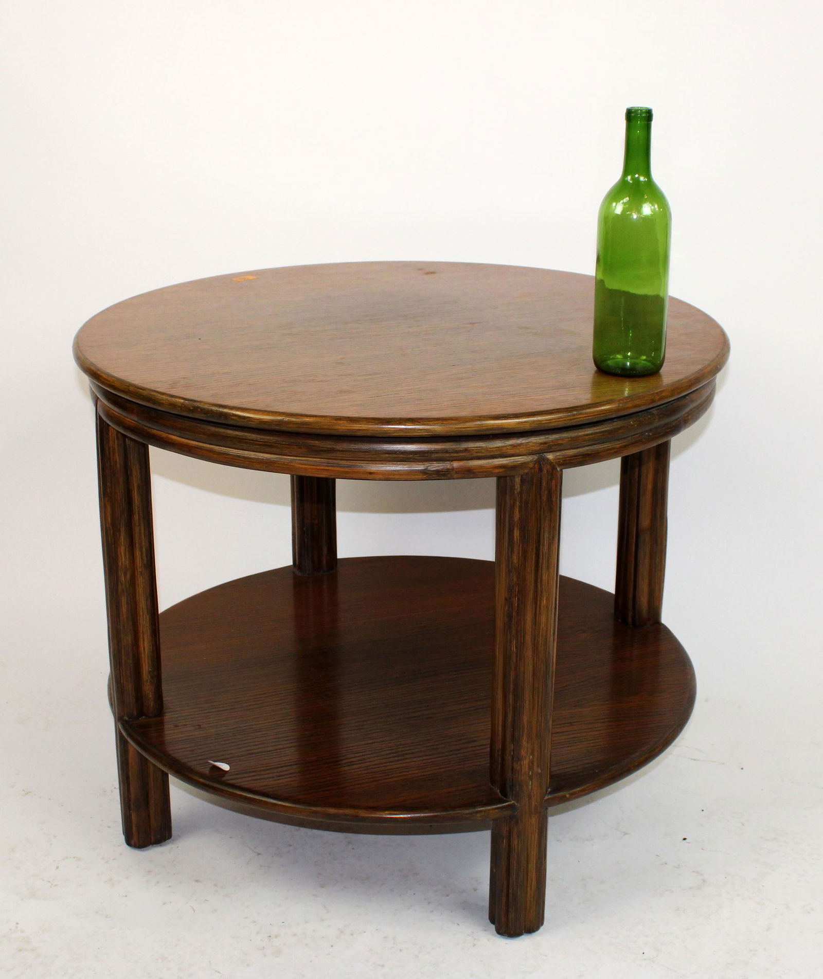 McGuire bamboo style oak cocktail table (1 of 4)