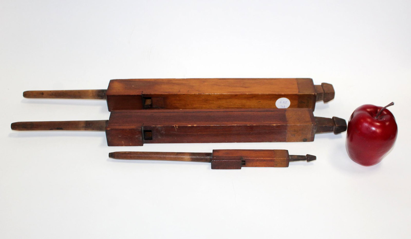 Set of 3 wood organ whistles: Set of 3 wood organ whistles. 13"l-22"l