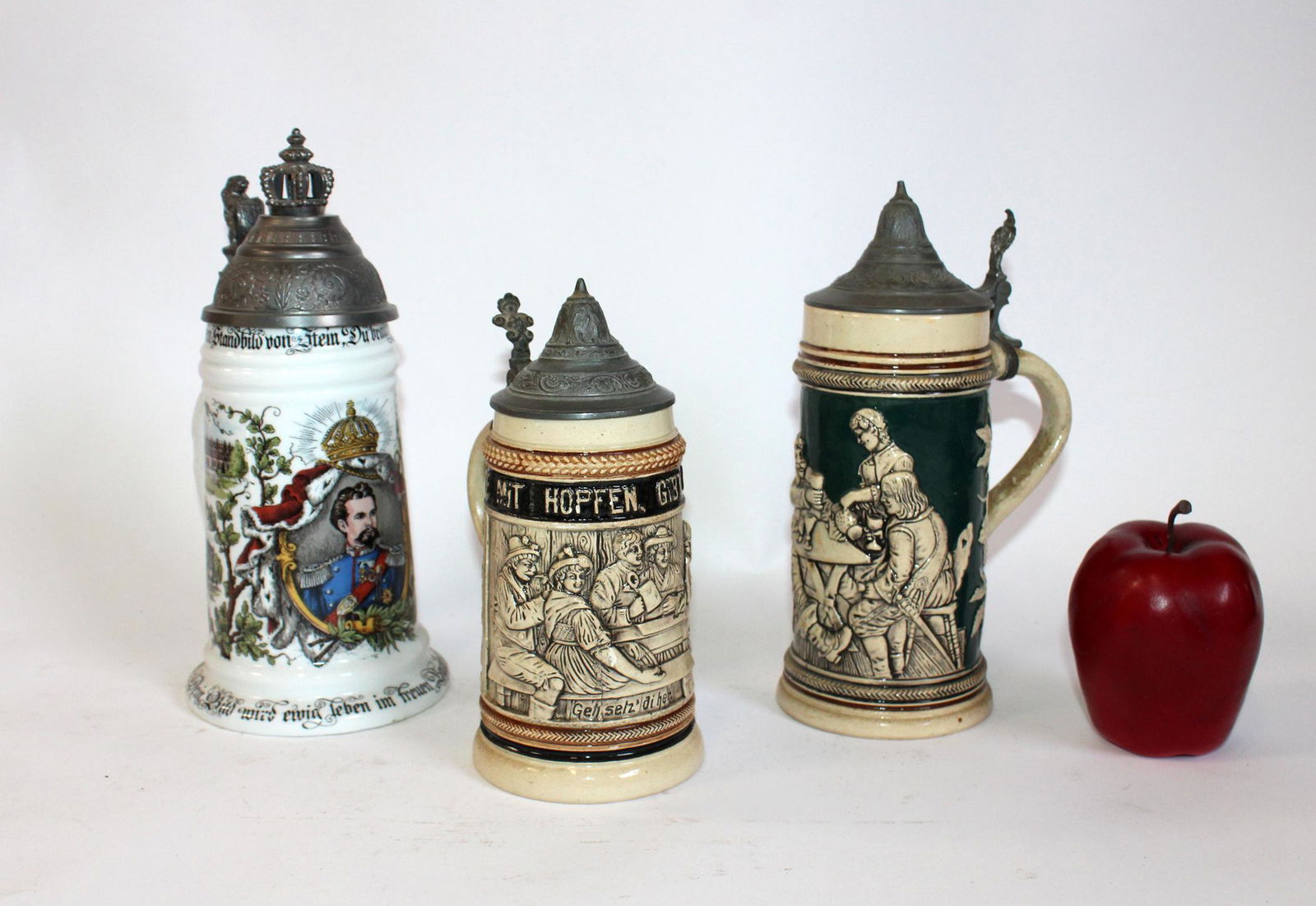 Lot of 3 German beer steins (1 of 5)