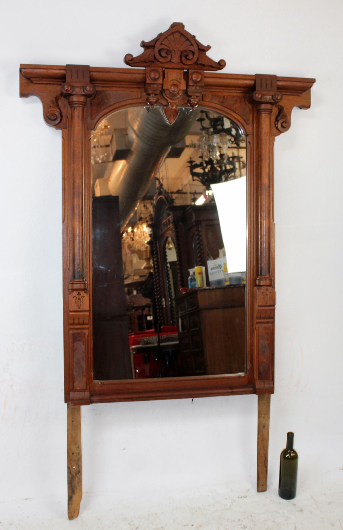 American East Lake mirror in walnut & burl (1 of 5)