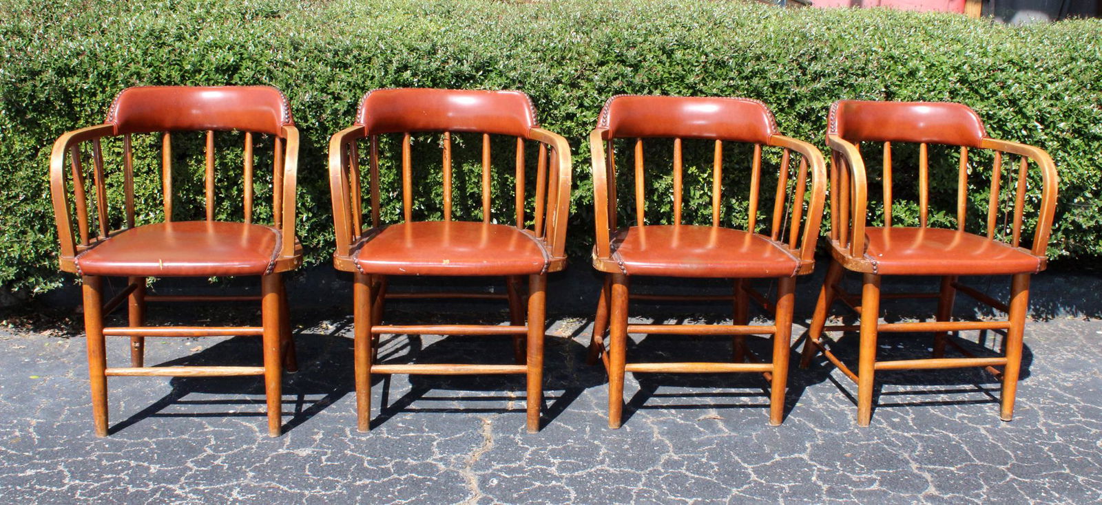 Set of 4 curved back captain's chairs (1 of 6)